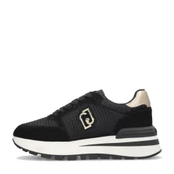 Sneakers Platform LIU JO Amazing 25 in Suede e Mesh Black Light Gold