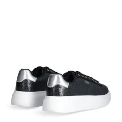 Sneakers Platform LIU JO Babol 01 Laminate Effetto Lizard Black Silver
