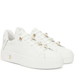 Sneakers Platform PATRIZIA PEPE Girl in Pelle Bianca con Perle