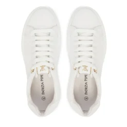Sneakers Platform PATRIZIA PEPE Girl in Pelle Bianca