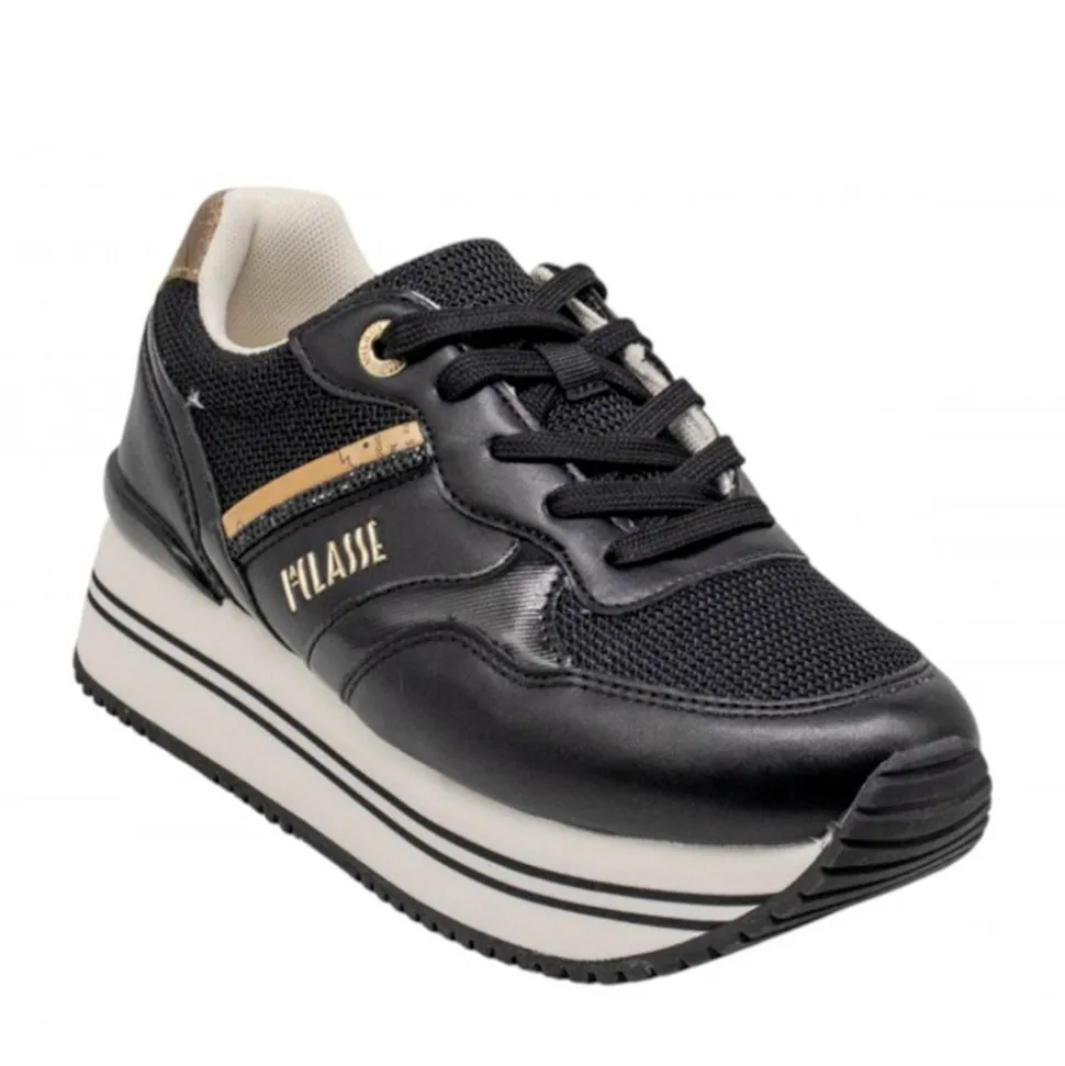 Sneakers Running 1A Classe Alviero Martini Nere con Dettaglio stampa Geo Beige 2441