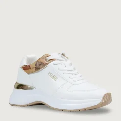 Sneakers Running 1A Classe Alviero Martini in Econappa Bianca con Inserto Geo Classic 2433