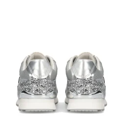 Sneakers Running LIU JO Maxi Wonder Low 02 in Glitter Mesh e Suede Loft Silver