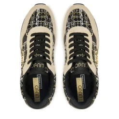 Sneakers Super Platform Donna LIU JO Maxi Wonder Plus 01 in Pelle Suede e Tessuto Rope Black
