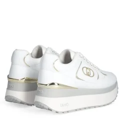 Sneakers Super Platform Donna LIU JO Maxi Wonder Plus 01 in Pelle Bianca
