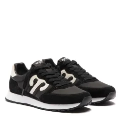 Sneakers Uomo WUSHU RUYI Club 45 in Suede e Nylon Black e White