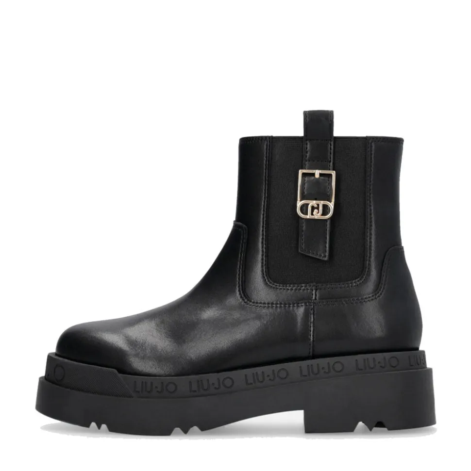 Stivaletti Platform Donna LIU JO Love 63 in Pelle Nera