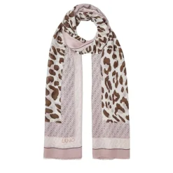 Stola Donna 90 x 180 cm LIU JO in Modal stampa Animalier Soft Peony