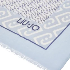 Stola Donna 90 x 180 cm LIU JO in Modal stampa Animalier Dusty Blue