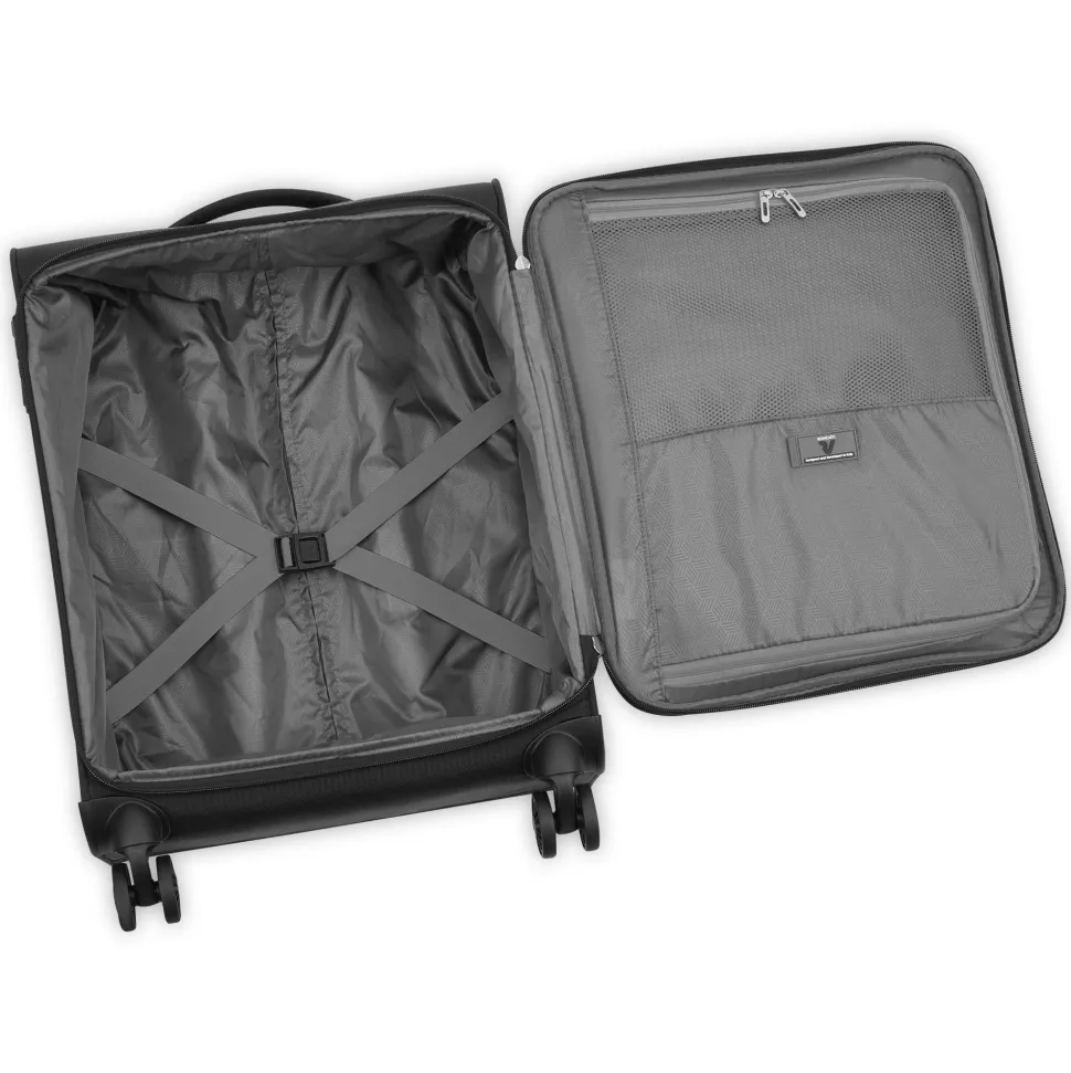 Trolley Cabina Semirigido 4 Ruote RONCATO Linea Lite Soft colore Nero Fumo