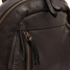 Zaino Donna GIANNI CONTI in Pelle Liscia Nera