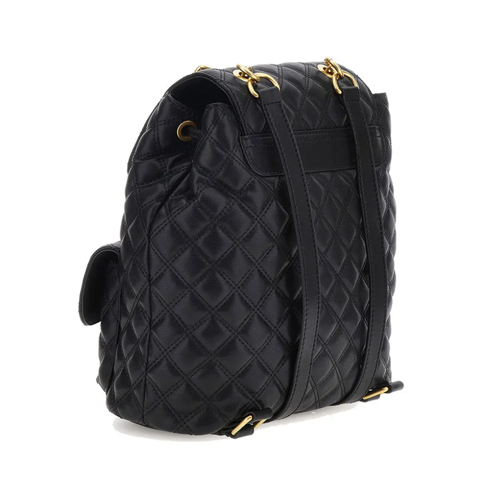 Zaino Donna GUESS Linea Giully Colore Nero Chiuso con Pattina e Coulisse