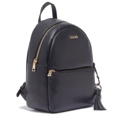 Zaino Donna LIU JO Better stampa Bottalata Nera con Charm