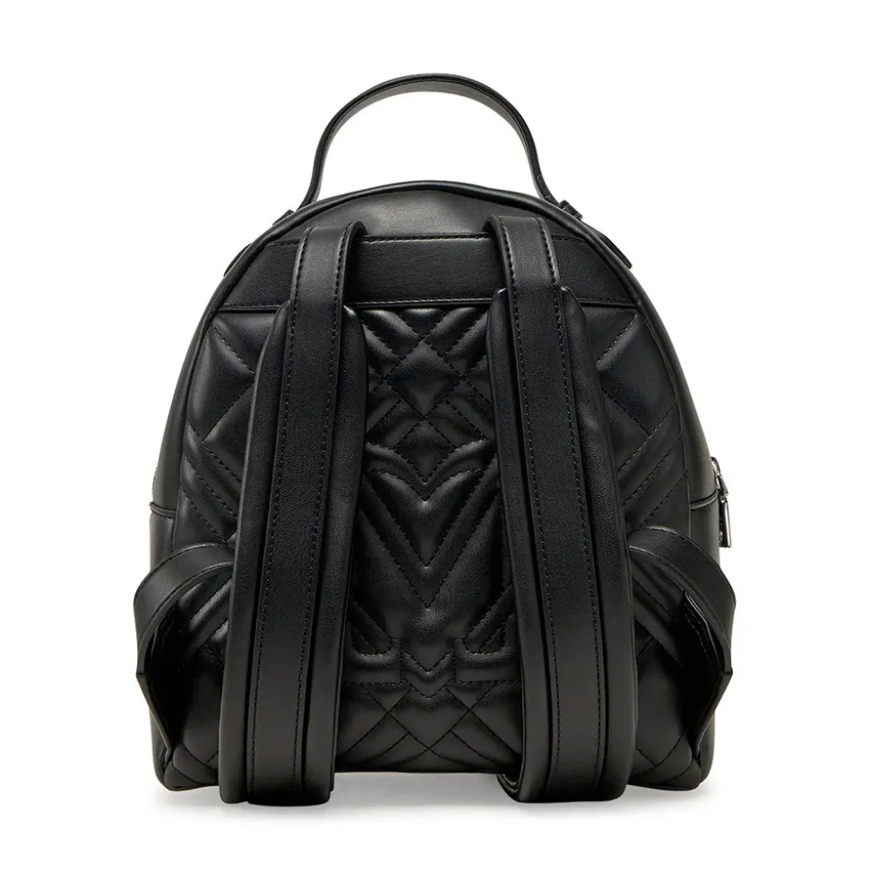 Zaino Donna LOVE MOSCHINO linea Quilted Trapuntato Nero e Nikel