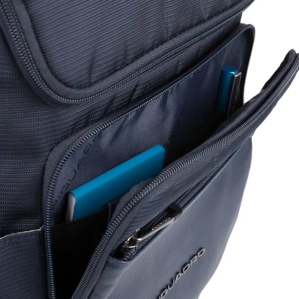 Zaino PIQUADRO Porta Pc 14" Collezione Macbeth Pelle e Tessuto CA5316S115 Blu