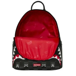 Zaino Small SPRAYGROUND stampa Gray Peeking Character Check Savage