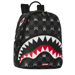 Zaino Small SPRAYGROUND stampa Gray Peeking Character Check Savage