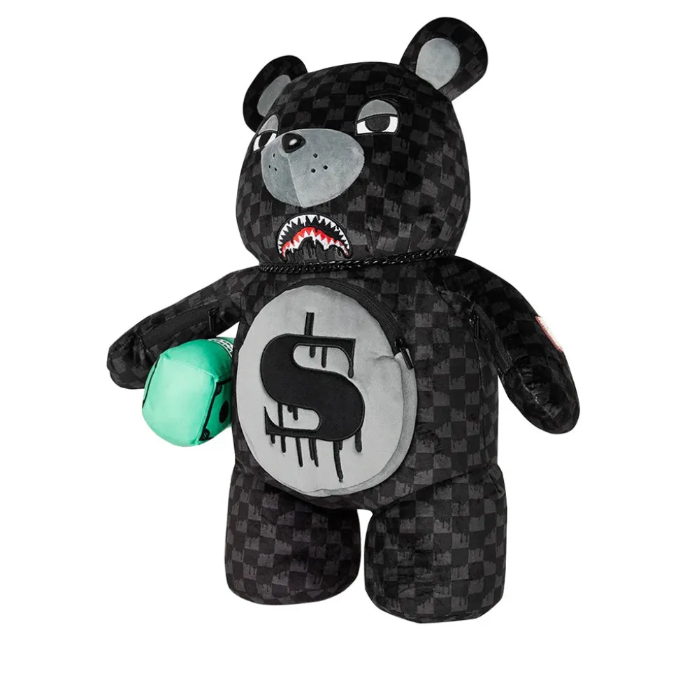 Zaino Teddy Bear SPRAYGROUND stampa Dripping Sharks in Paris Moneybear