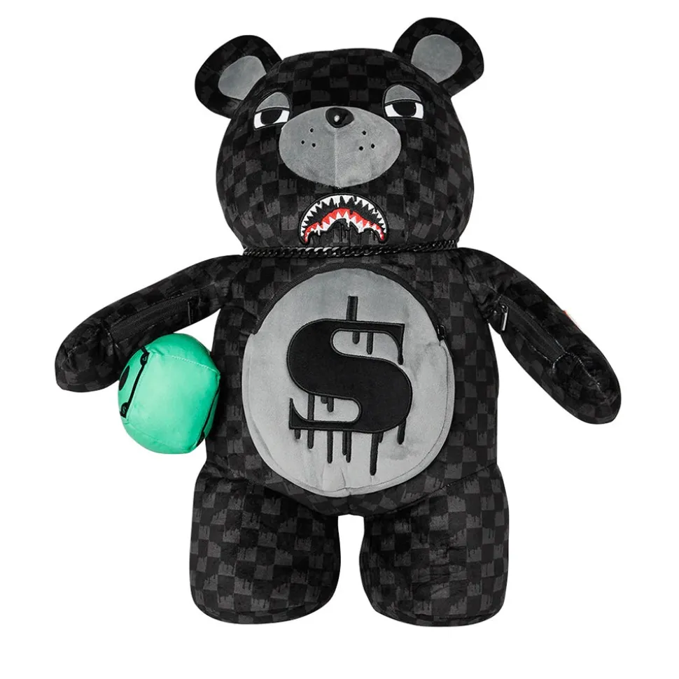 Zaino Teddy Bear SPRAYGROUND stampa Dripping Sharks in Paris Moneybear